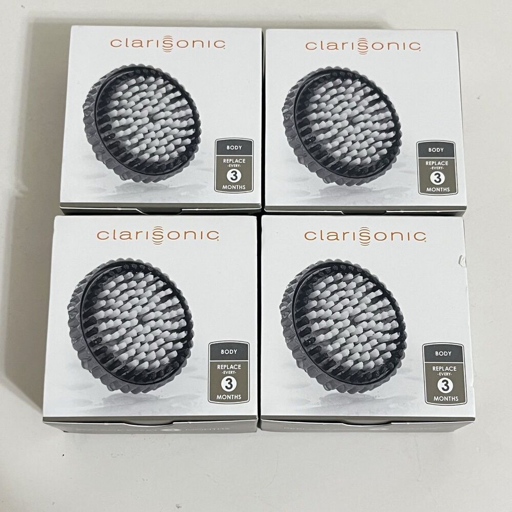 Clarisonic Skin Cleaning Replacement Brush Head for Body Lot of 4 NEW